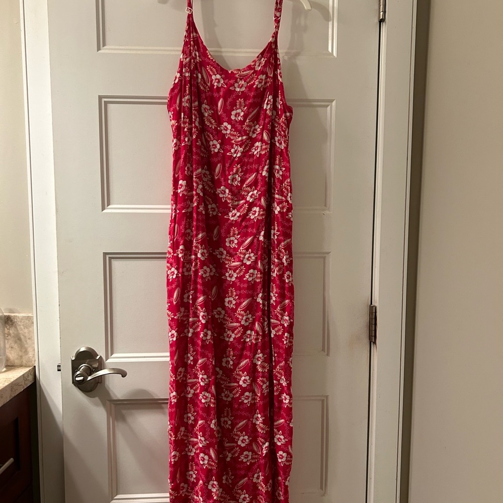 Vibrant Pink Floral Summer Dress